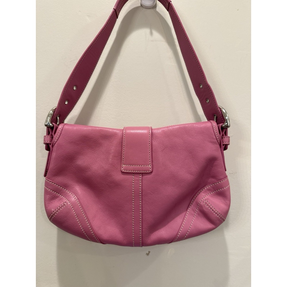 Coach Vintage SMALL 9247 Pink Soho Y2K Leather Shoulder Bag - Picture 6 of 16
